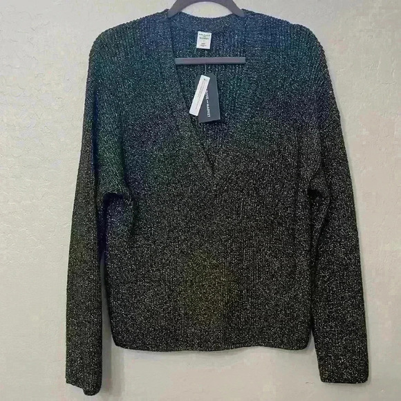 NWT Melrose And Market Gold and Black Knit Sweater, Size S - Picture 2 of 6